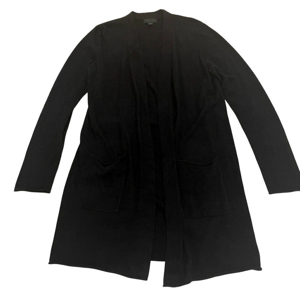 Barefoot Dreams M Black Cardigan | CozyChic Ultra Lite, Duster, Drawstring - Picture 2 of 10